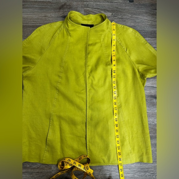 Talbots Pure Irish Linen Green Blazer Size Large - Picture 9 of 10